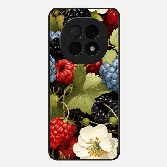  Berry Bloom Charm Glass Case For Oppo F29 Pro 5G back cover – full design glossy printed glass finish