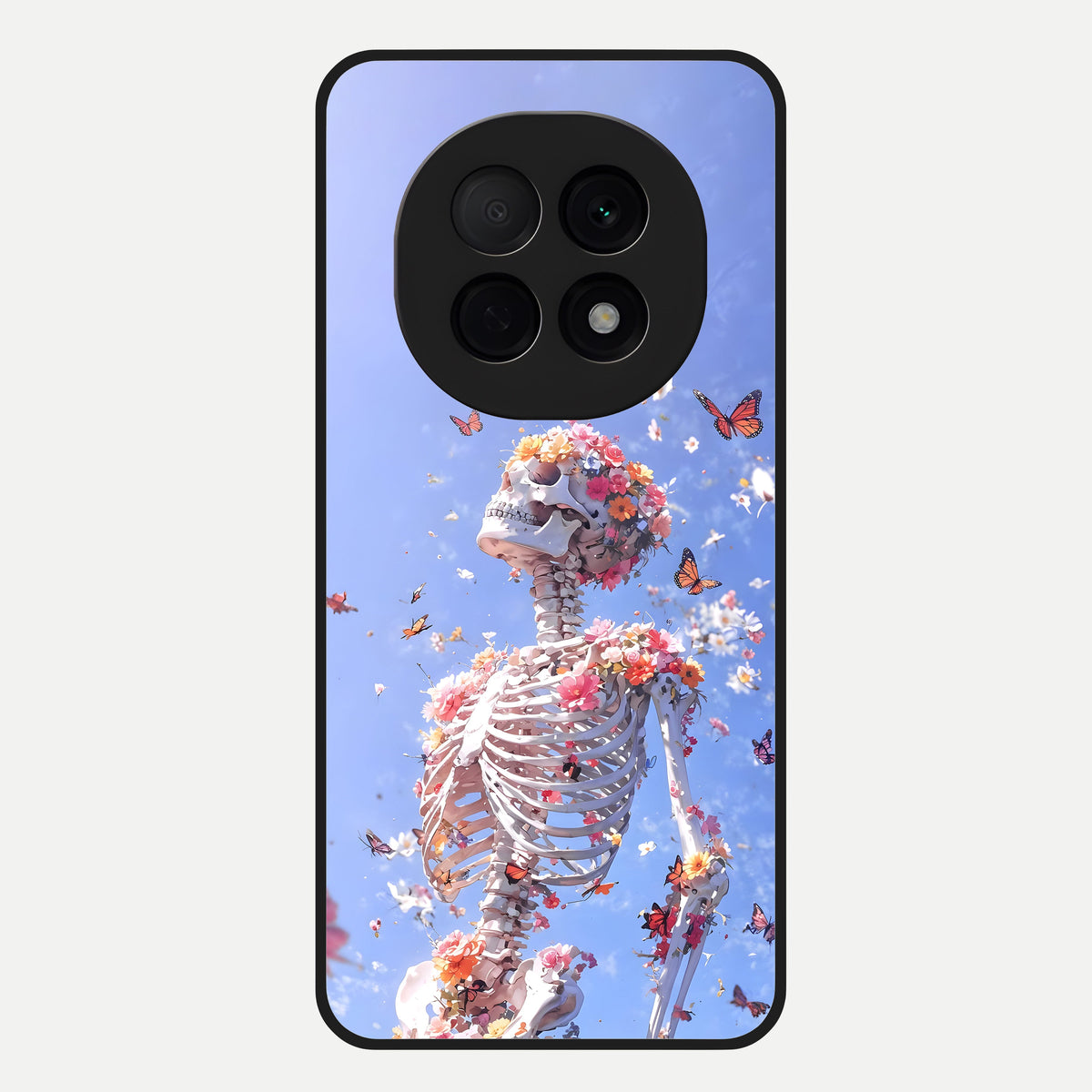  Bloom Beyond Bones Glass Case For Oppo F29 Pro 5G back cover – full design glossy printed glass finish