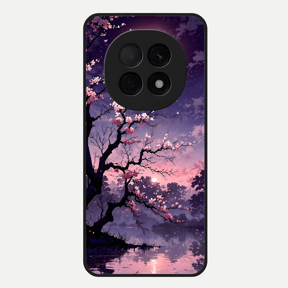  Blossom Pink Moon Glass Case For Oppo F29 Pro 5G back cover – full design glossy printed glass finish