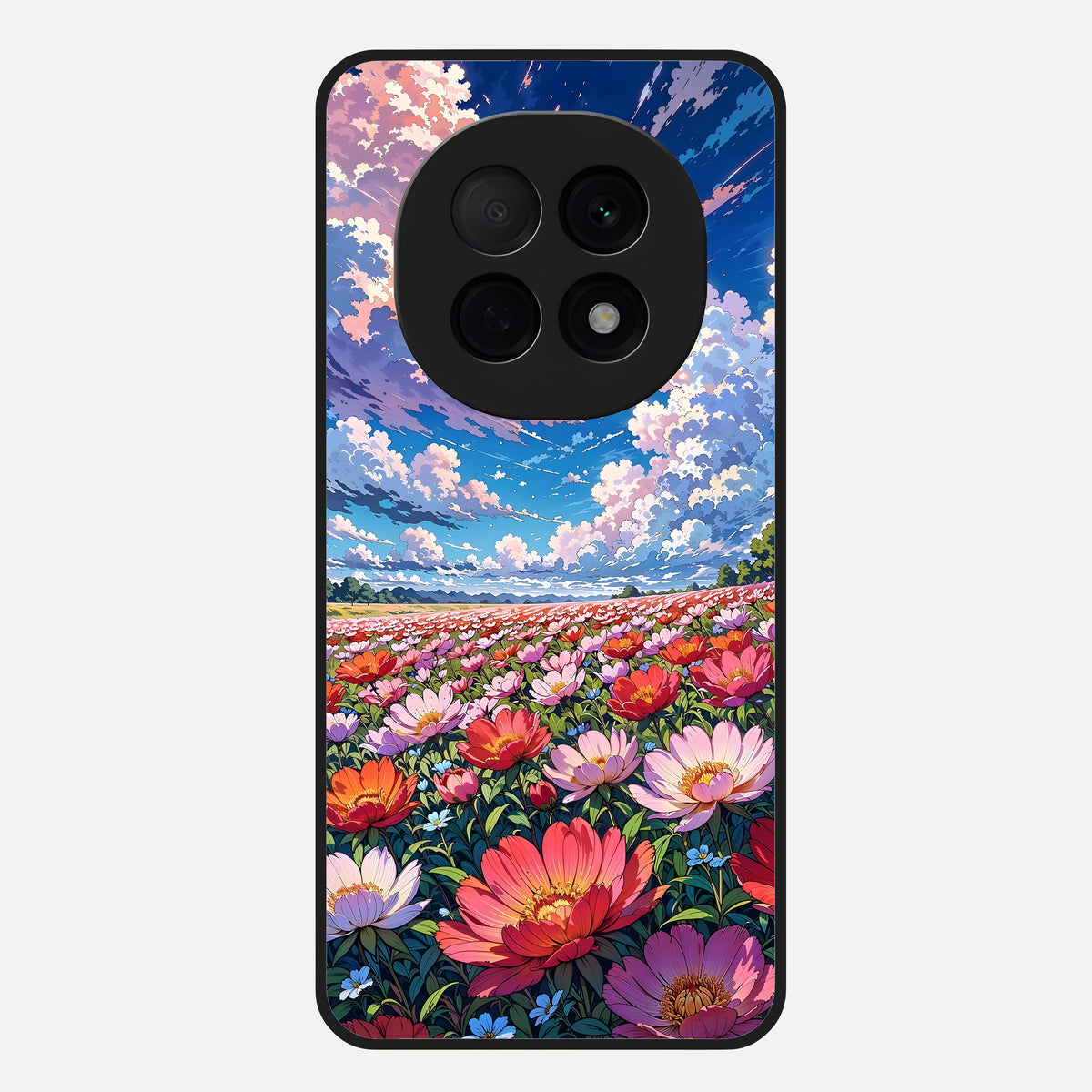  Blossom Sky Field Glass Case For Oppo F29 Pro 5G back cover – full design glossy printed glass finish