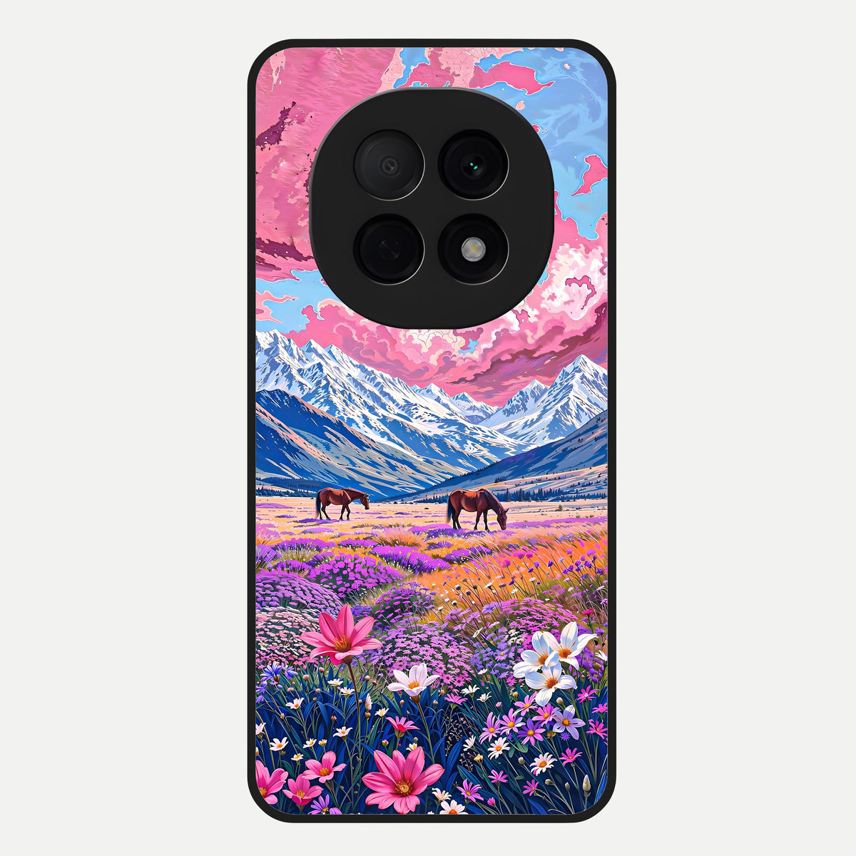  Blossom Valley Dream Glass Case For Oppo F29 Pro 5G back cover – full design glossy printed glass finish