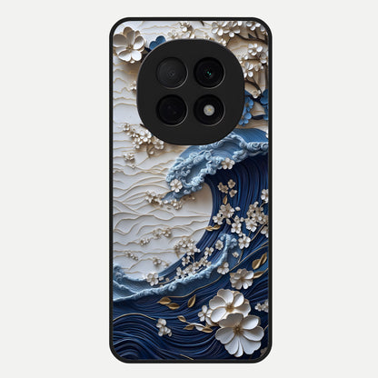  Blossom Wave Art Glass Case For Oppo F29 Pro 5G back cover – full design glossy printed glass finish