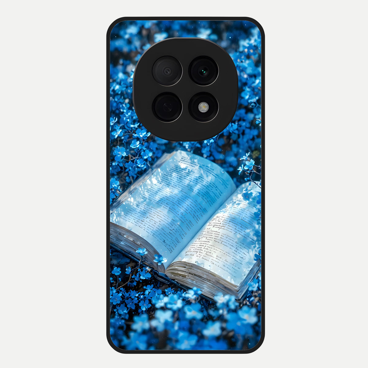  Blue Bloom Tales Glass Case For Oppo F29 Pro 5G back cover – full design glossy printed glass finish