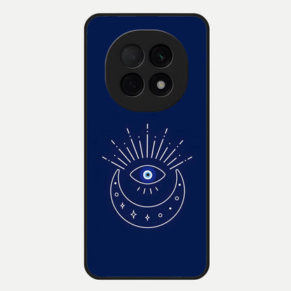  Blue Evil Eye Glass Case For Oppo F29 Pro 5G back cover – full design glossy printed glass finish