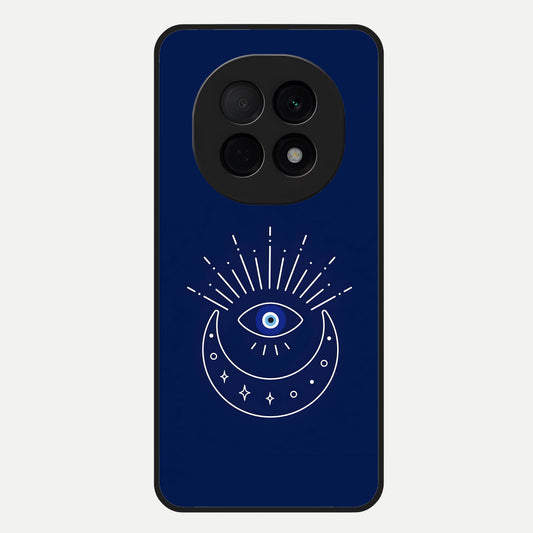  Blue Evil Eye Glass Case For Oppo F29 Pro 5G back cover – full design glossy printed glass finish