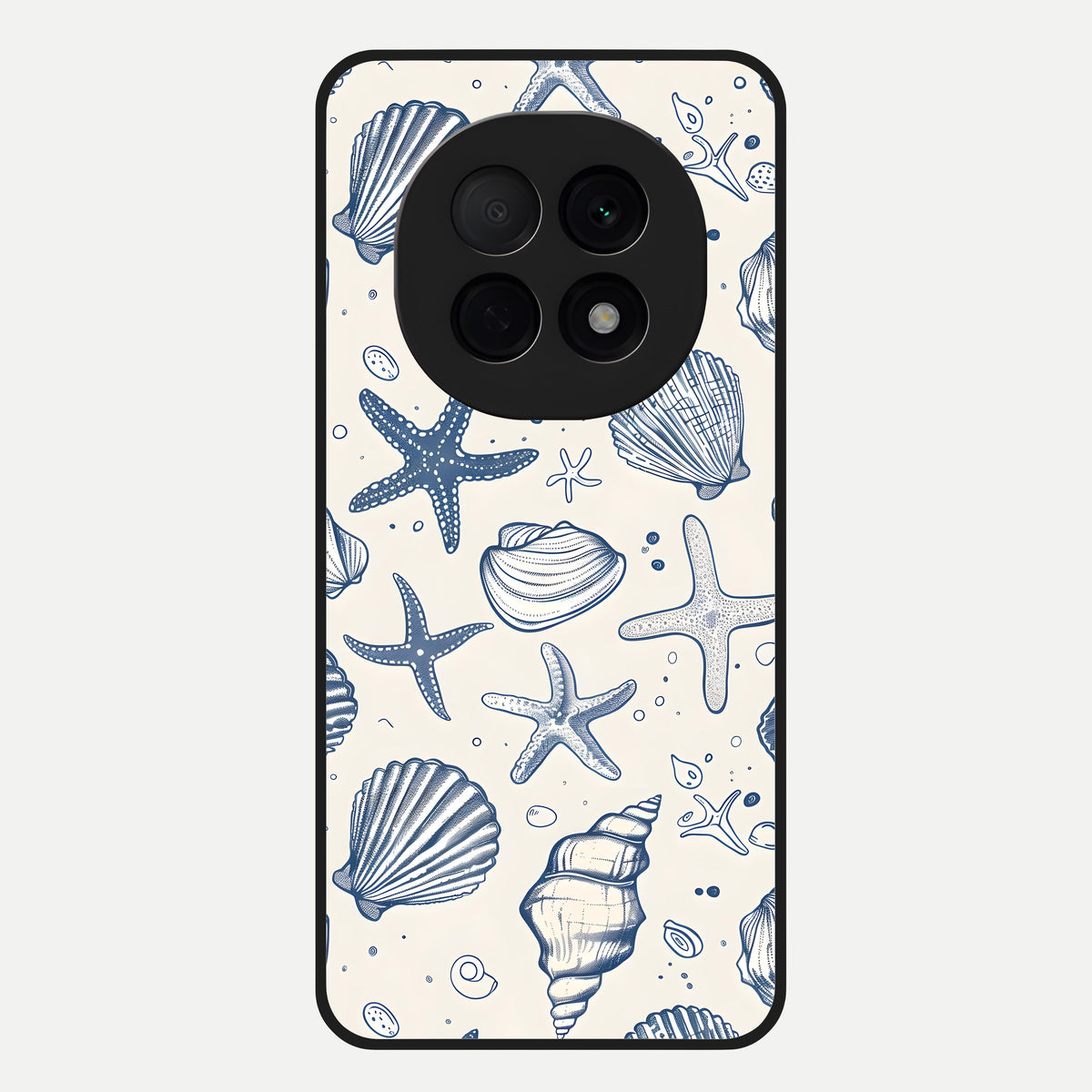 Blue Ocean Outline Glass Case For Oppo F29 Pro 5G back cover – full design glossy printed glass finish