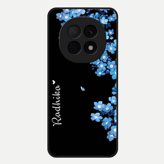  Blue Petal Dream Custom Name Glass Case For Oppo F29 Pro 5G back cover – full design glossy printed glass finish