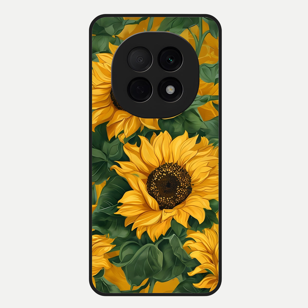 Bright Sunflower Bloom Glass Case For Oppo F29 Pro 5G back cover – full design glossy printed glass finish