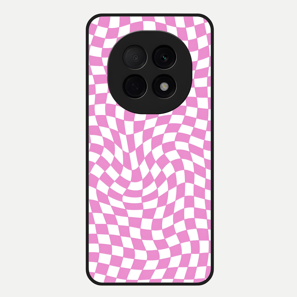  Bubblegum Check Wave Glass Case For Oppo F29 Pro 5G back cover – full design glossy printed glass finish