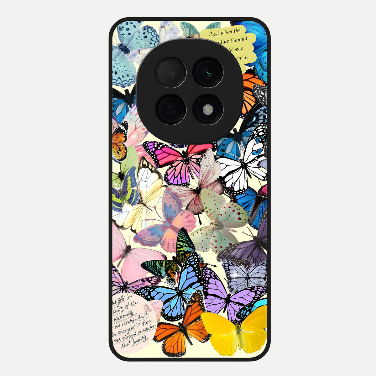  Butterflies Petal Dream Glass Case For Oppo F29 Pro 5G back cover – full design glossy printed glass finish