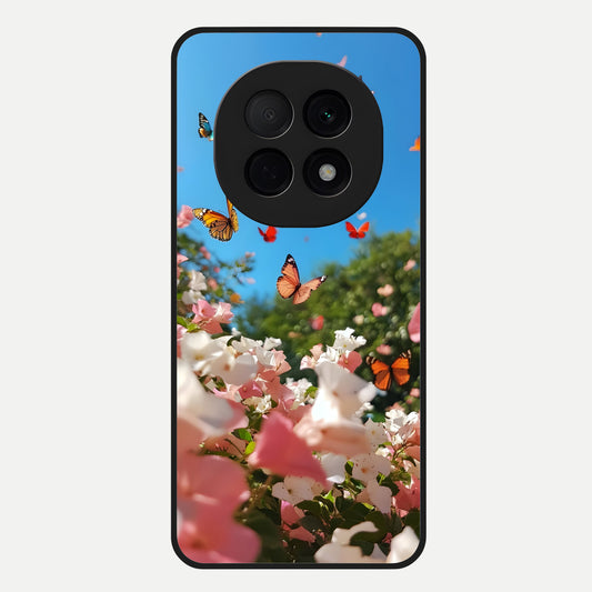  Butterflies In Bloom Sky Glass Case For Oppo F29 Pro 5G back cover – full design glossy printed glass finish