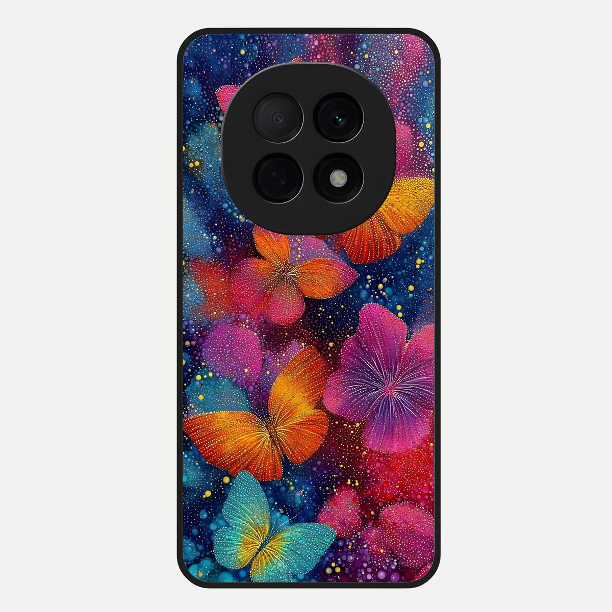  Butterfly Dream Mist Glass Case For Oppo F29 Pro 5G back cover – full design glossy printed glass finish