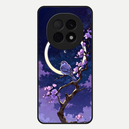  Celestial Bird Blossom Glass Case For Oppo F29 Pro 5G back cover – full design glossy printed glass finish