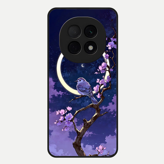  Celestial Bird Blossom Glass Case For Oppo F29 Pro 5G back cover – full design glossy printed glass finish