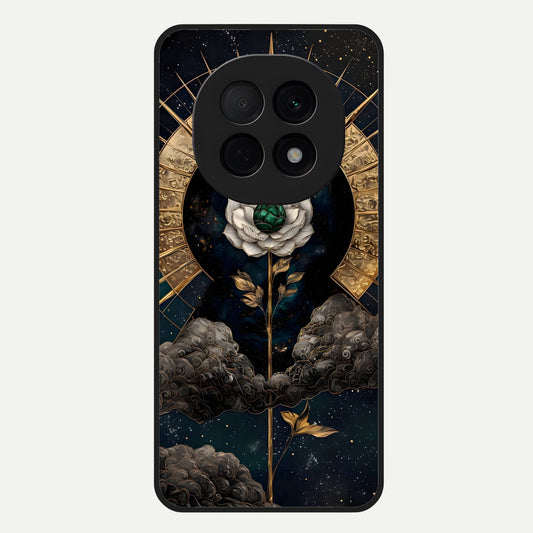  Celestial Lotus Morang Glass Case For Oppo F29 Pro 5G back cover – full design glossy printed glass finish