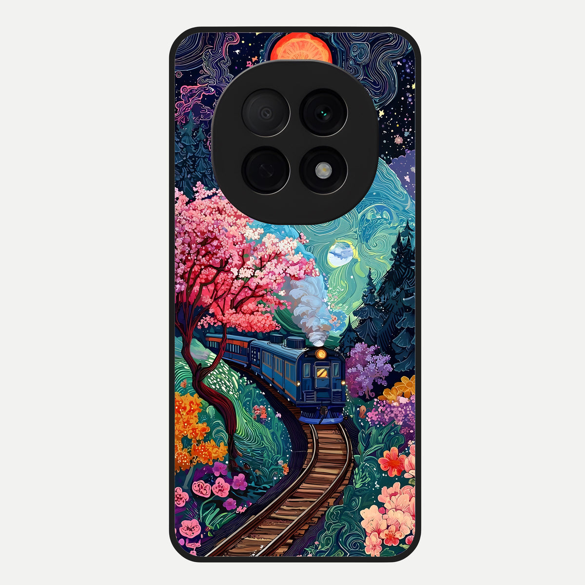  Celestial Train Journey Glass Case For Oppo F29 Pro 5G back cover – full design glossy printed glass finish