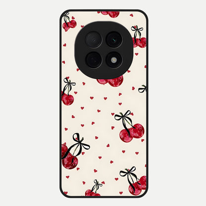  Cherry Heart Bow Glass Case For Oppo F29 Pro 5G back cover – full design glossy printed glass finish