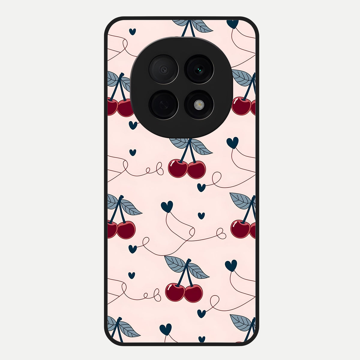  Cherry Heart Line Glass Case For Oppo F29 Pro 5G back cover – full design glossy printed glass finish