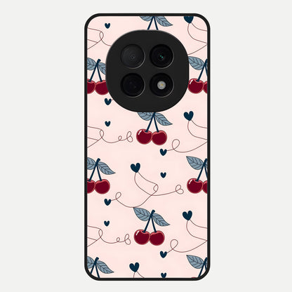  Cherry Heart Line Glass Case For Oppo F29 Pro 5G back cover – full design glossy printed glass finish