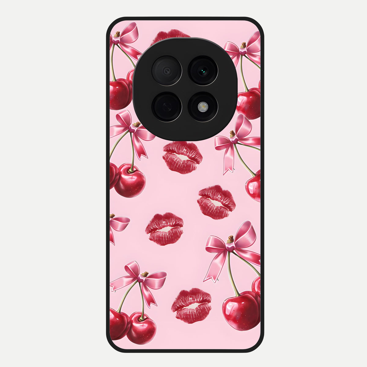  Cherry With Lips Glass Case For Oppo F29 Pro 5G back cover – full design glossy printed glass finish