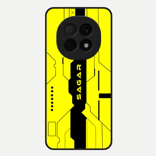  Circuit CYBERPUNK Custom Name Glass Case For Oppo F29 Pro 5G back cover – full design glossy printed glass finish