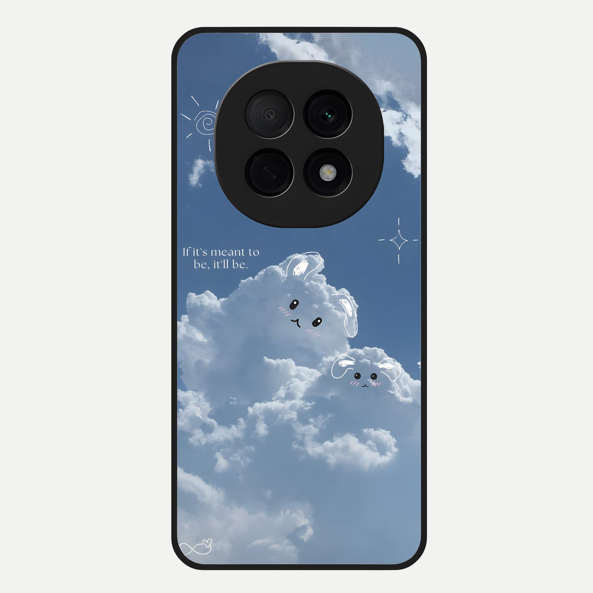  Cloud Bunny Dreams Glass Case For Oppo F29 Pro 5G back cover – full design glossy printed glass finish