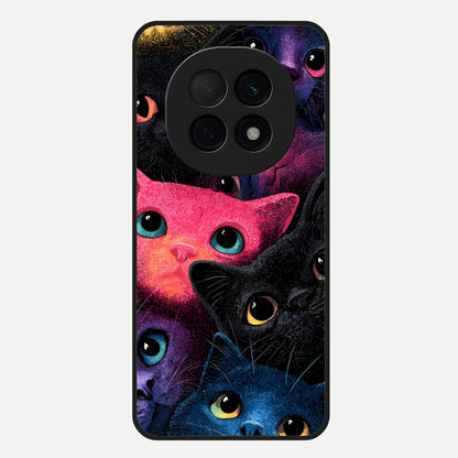  Cosmic Cats Dreams Glass Case For Oppo F29 Pro 5G back cover – full design glossy printed glass finish