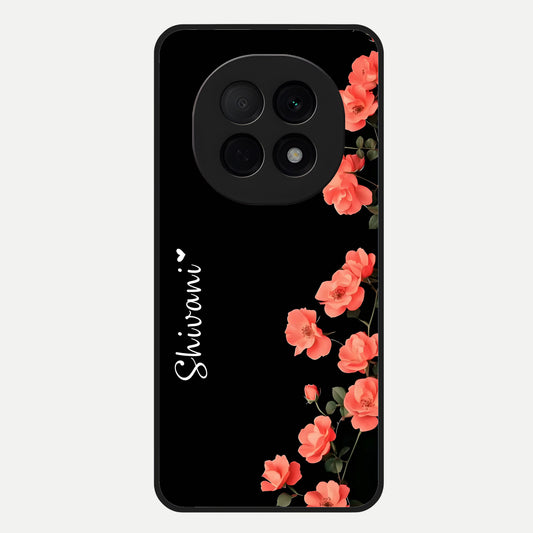  Crimson Bloom Grace Custom Name Glass Case For Oppo F29 Pro 5G back cover – full design glossy printed glass finish