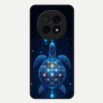  Crimson Blue Turtle Glass Case For Oppo F29 Pro 5G back cover – full design glossy printed glass finish