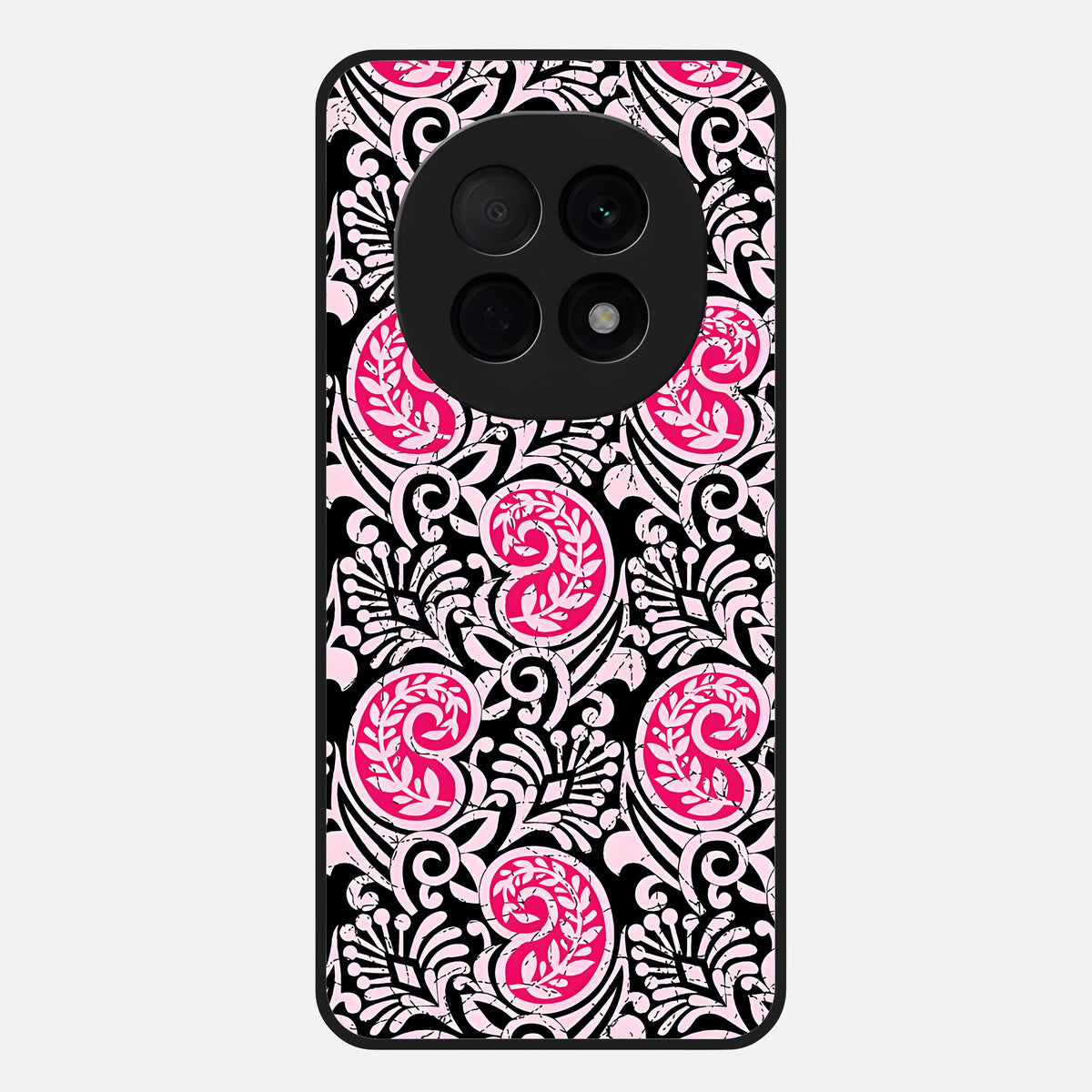  Crimson Paisley Charm Glass Case For Oppo F29 Pro 5G back cover – full design glossy printed glass finish