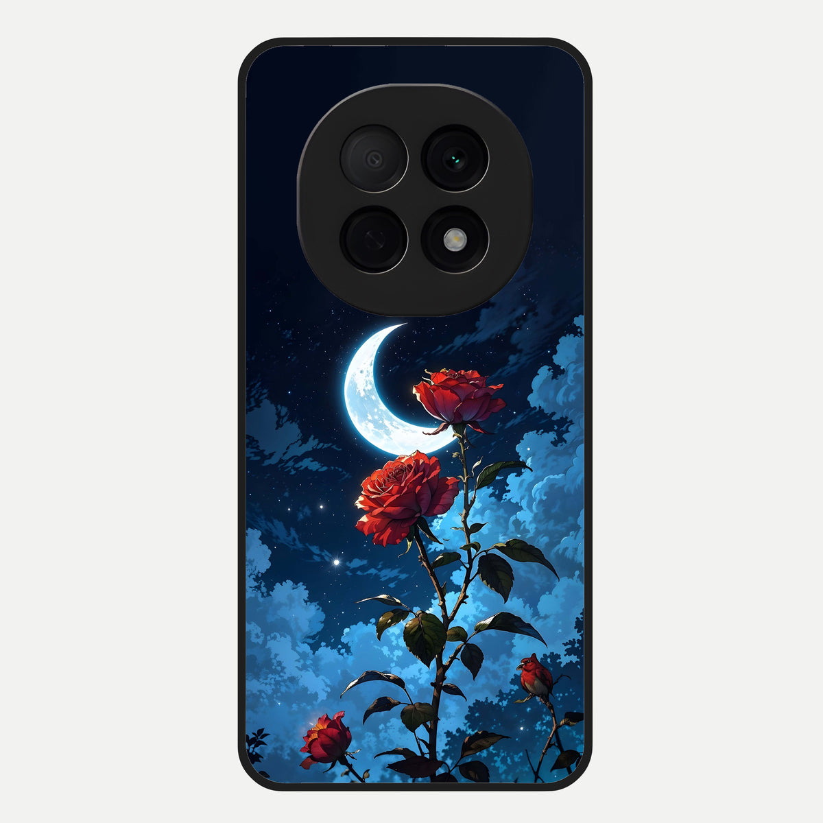  Crimson Rose Moon Glass Case For Oppo F29 Pro 5G back cover – full design glossy printed glass finish