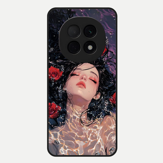  Crimson Rose Serenity Glass Case For Oppo F29 Pro 5G back cover – full design glossy printed glass finish