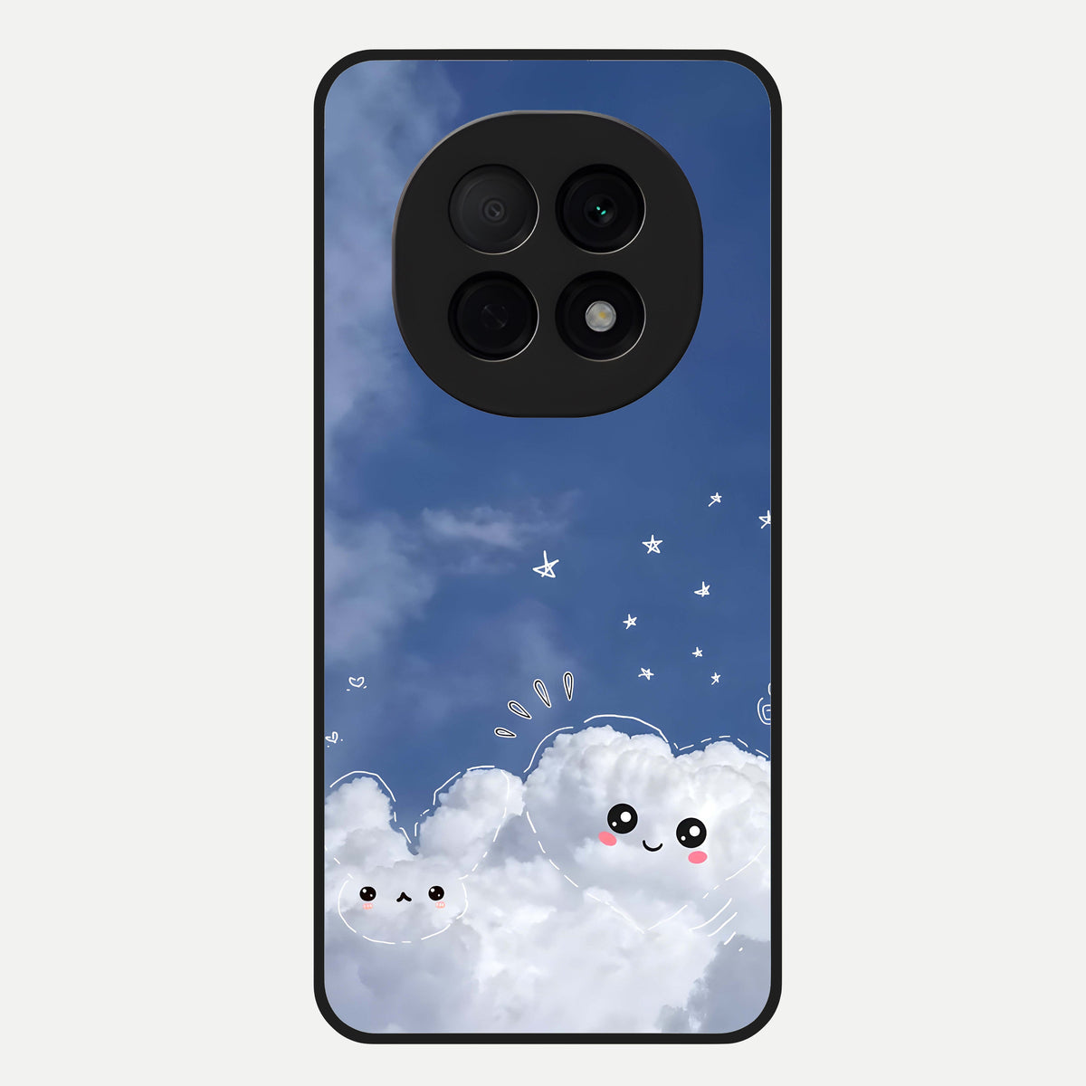  Cute Blossom Cloud Glass Case For Oppo F29 Pro 5G back cover – full design glossy printed glass finish