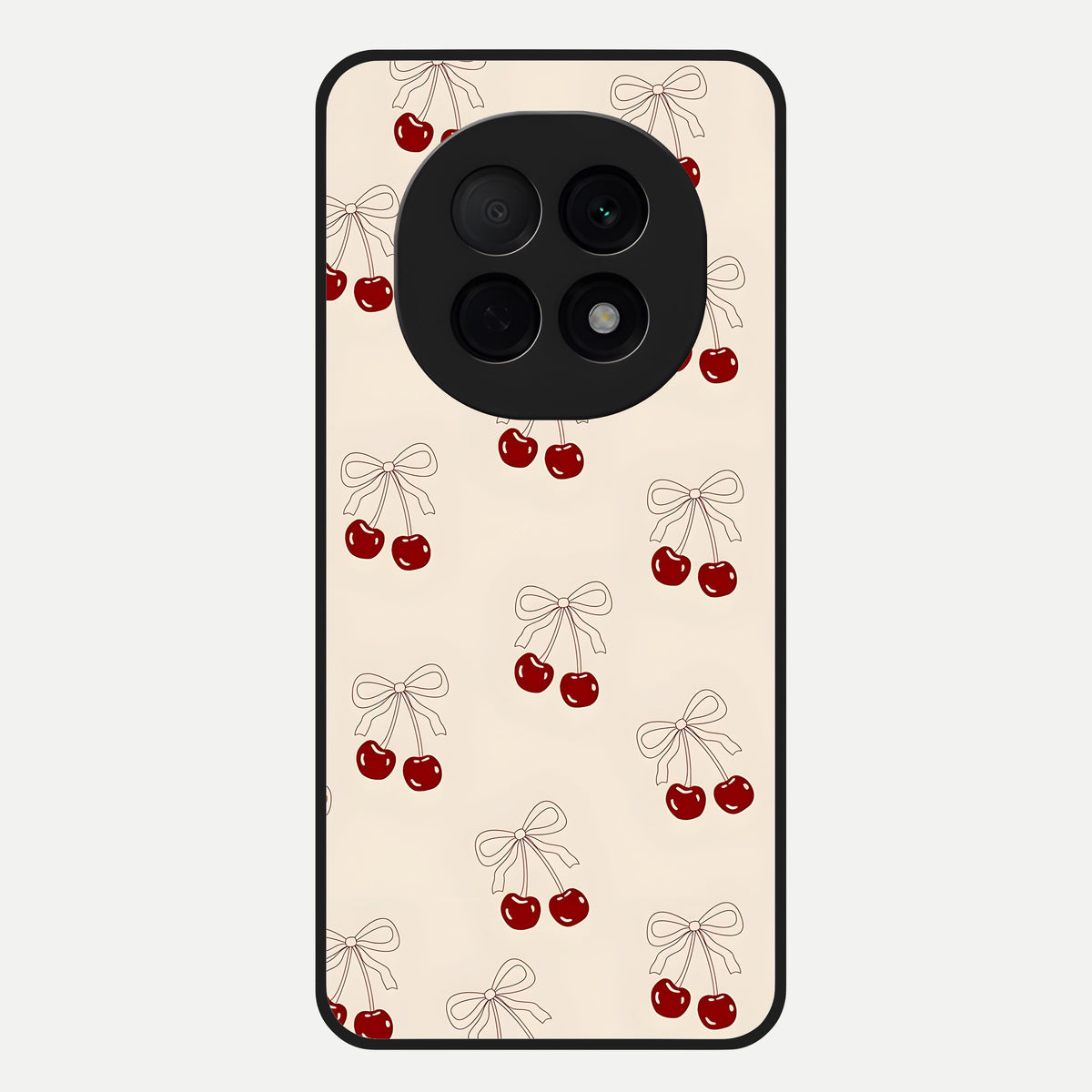  Cute Cherry Pattern Glass Case For Oppo F29 Pro 5G back cover – full design glossy printed glass finish