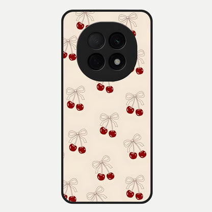  Cute Cherry Pattern Glass Case For Oppo F29 Pro 5G back cover – full design glossy printed glass finish
