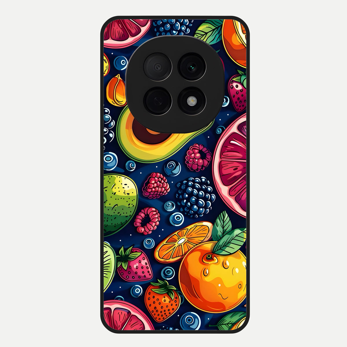  Cute Fruits Art Glass Case For Oppo F29 Pro 5G back cover – full design glossy printed glass finish