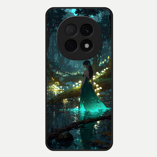  Enchanted Forest Glow Glass Case For Oppo F29 Pro 5G back cover – full design glossy printed glass finish