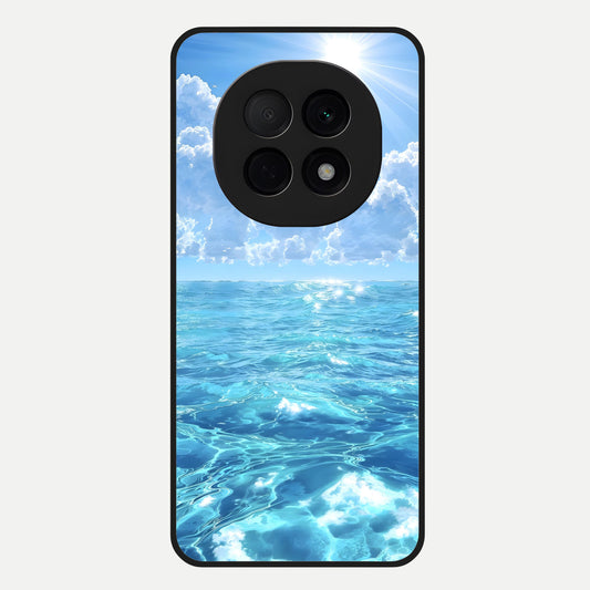  Endless Ocean Horizon Glass Case For Oppo F29 Pro 5G back cover – full design glossy printed glass finish