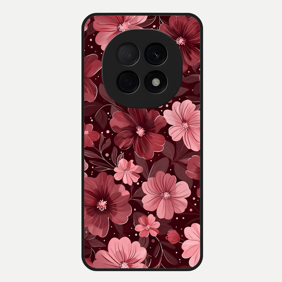  Flower Blush Bloom Glass Case For Oppo F29 Pro 5G back cover – full design glossy printed glass finish