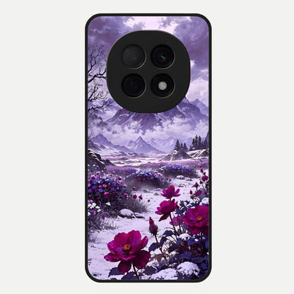  Flower Mountain View Glass Case For Oppo F29 Pro 5G back cover – full design glossy printed glass finish