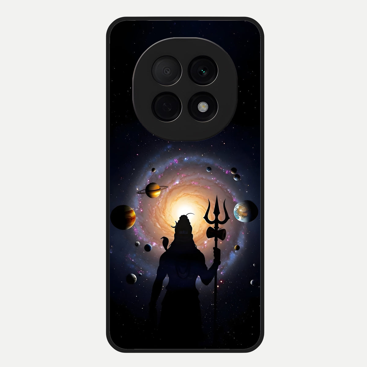  Galactic Shiva Vision Glass Case For Oppo F29 Pro 5G back cover – full design glossy printed glass finish