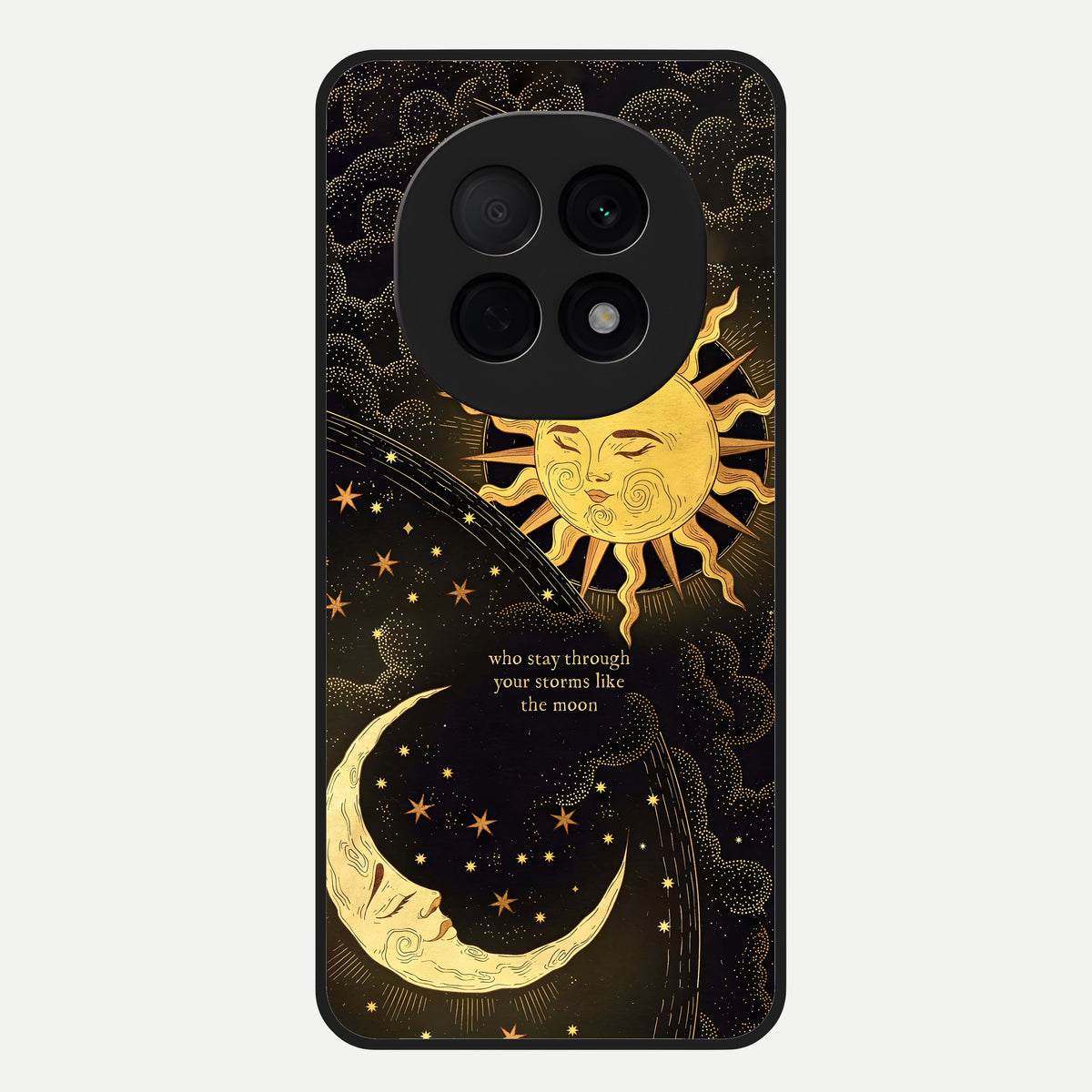  Golden Lunar Love Glass Case For Oppo F29 Pro 5G back cover – full design glossy printed glass finish
