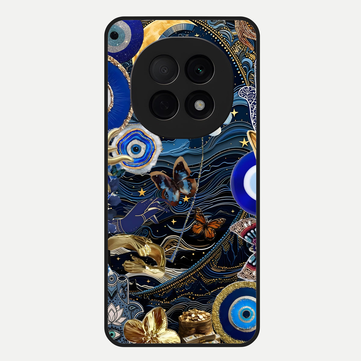  Golden Moon Magic Glass Case For Oppo F29 Pro 5G back cover – full design glossy printed glass finish