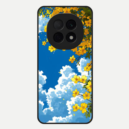  Golden Petal Sky Glass Case For Oppo F29 Pro 5G back cover – full design glossy printed glass finish