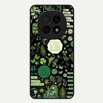  Green Mandala Pattern Glass Case For Oppo F29 Pro 5G back cover – full design glossy printed glass finish