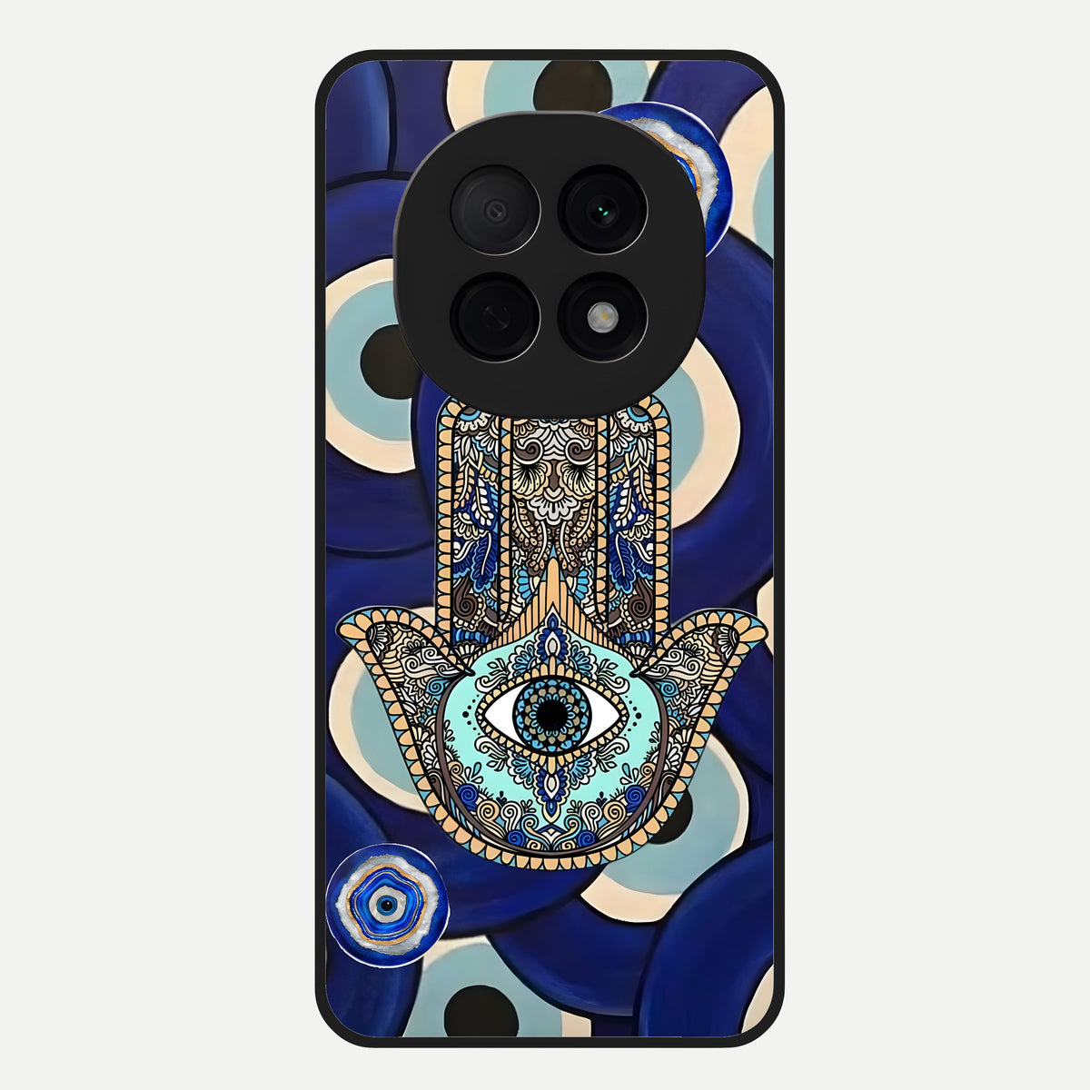  Hamsa Divine Guard Glass Case For Oppo F29 Pro 5G back cover – full design glossy printed glass finish