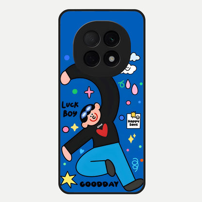  Happy Luck Vibe Glass Case For Oppo F29 Pro 5G back cover – full design glossy printed glass finish