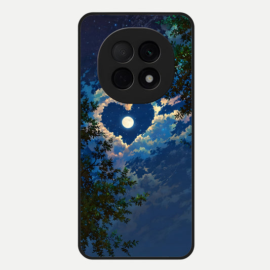  Heart With Moon Sky Glass Case For Oppo F29 Pro 5G back cover – full design glossy printed glass finish