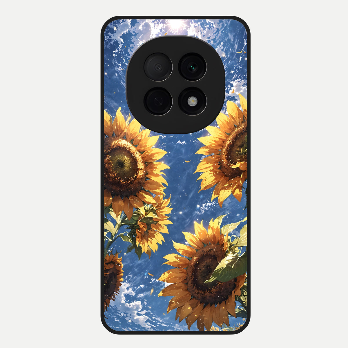  Heavenly Sunflower Rise Glass Case For Oppo F29 Pro 5G back cover – full design glossy printed glass finish