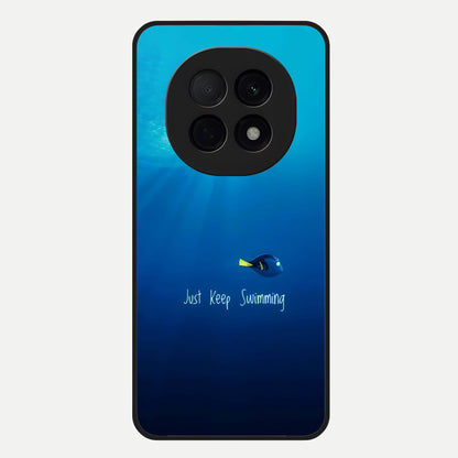  Just Keep Swimming Glass Case For Oppo F29 Pro 5G back cover – full design glossy printed glass finish